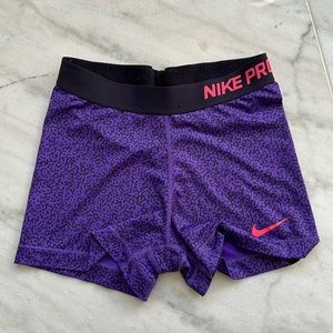 Nike Pro Spandex Purple Pattern - 2.5” inseam